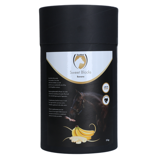 Excellent Horse Sweet Blocks Banane 3 kg – Zuckerarmer Leckerbissen Für Pferde