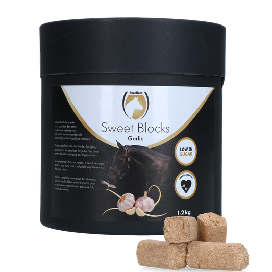 Excellent Horse Sweet Blocks – Zuckerarme Pferdeleckerlis mit Knoblauch