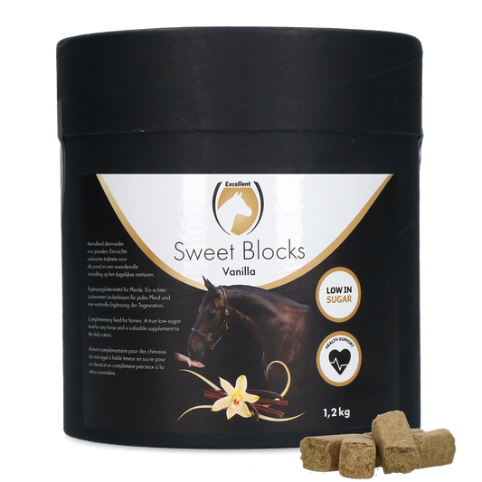 Excellent Horse Sweet Blocks Vanilla 1,2 kg – Zuckerarmer Pferdeleckerbissen