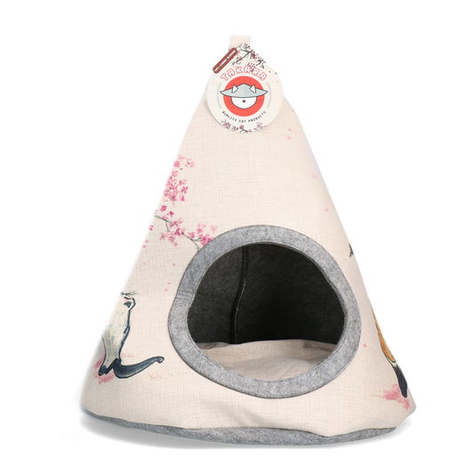 Takara Tipi Cherry Blossom – Stilvolles und Stabil Gemachtes Katzen-Tipi