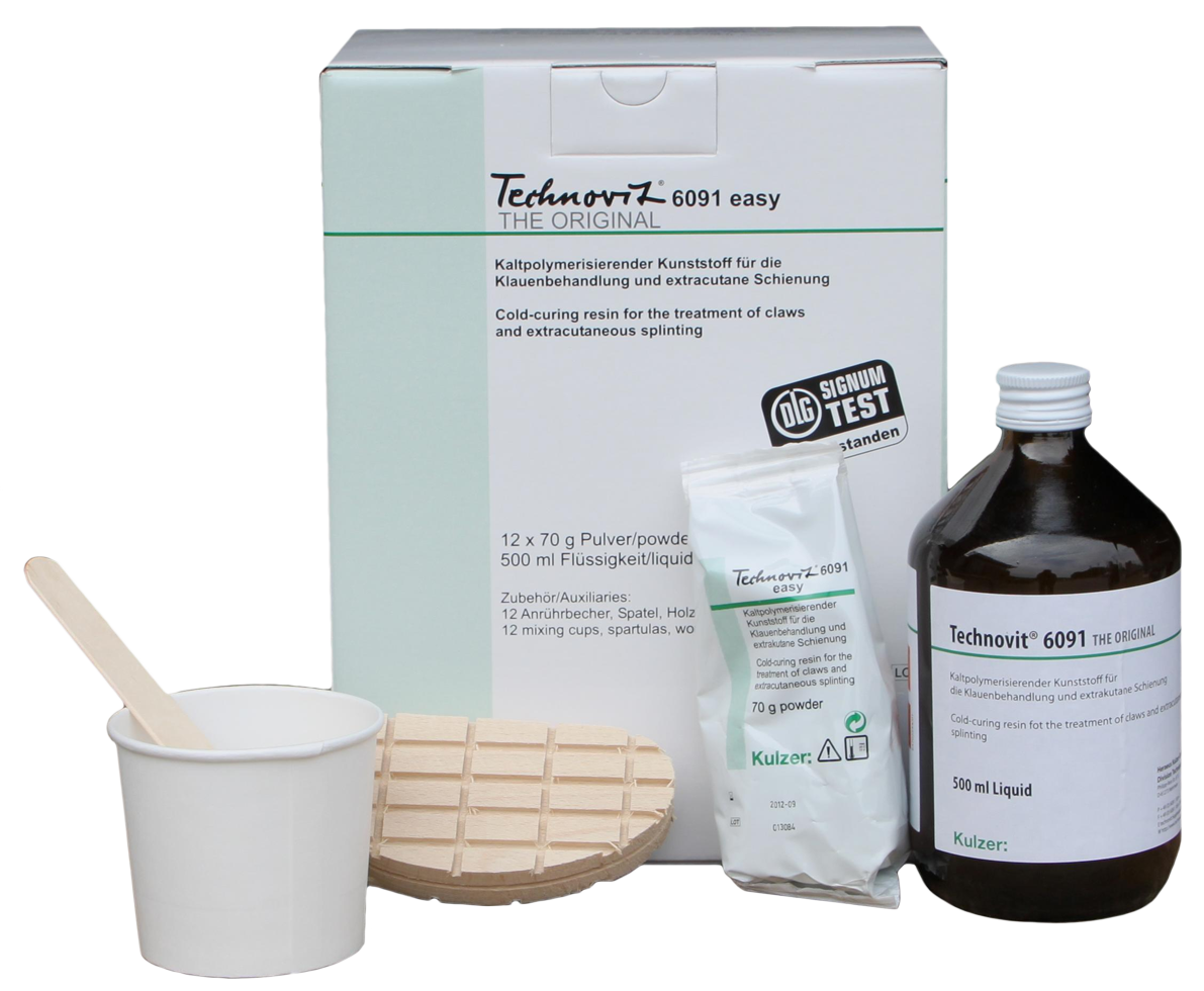 Technovit Klauenbehandlung Easy 12 x 70 g – Schnelle Härtung für Effektive Behandlungen
