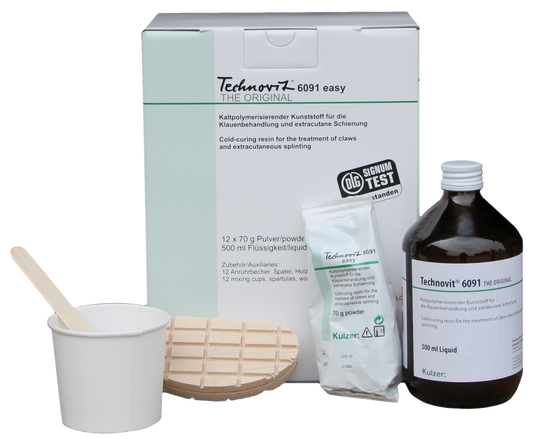 Technovit Klauenbehandlung Easy 12 x 70 g – Schnelle Härtung für Effektive Behandlungen