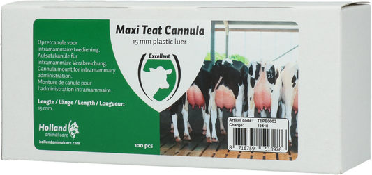 Excellent Maxi Zitzenkanüle 15 mm – Hochwertige Kunststoffqualität für Euteranwendung