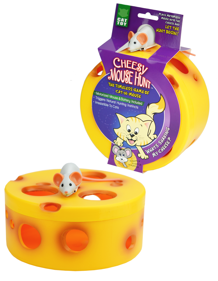 VisionSmart Cheesy Mouse Hunt Katzenspielzeug – Stimuliert Den Natürlichen Jagdinstinkt