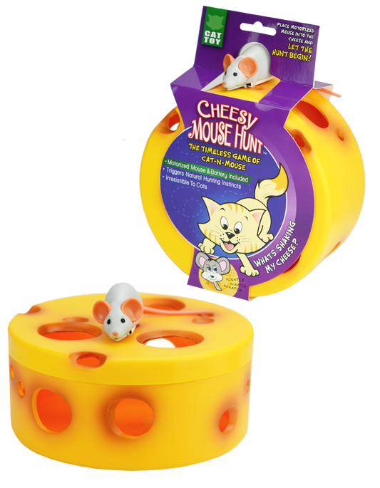 VisionSmart Cheesy Mouse Hunt Katzenspielzeug – Stimuliert Den Natürlichen Jagdinstinkt