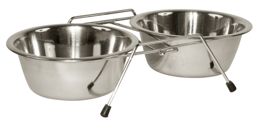 Edelstahl Twin Feeder 2 x 450 ml – Spülmaschinenfestes Design