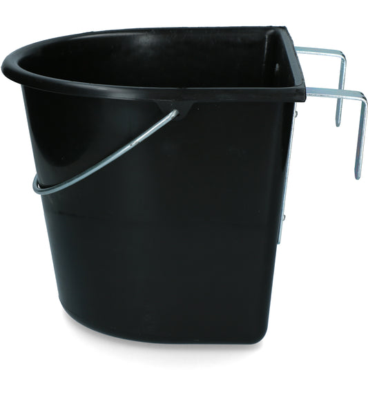 vPlast Futtertrog mit Haken und Griff 15 l Schwarz – Robuste und Sichere Lösung für Tiere