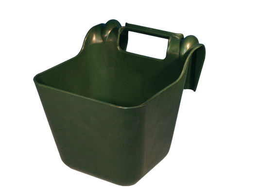 OK Plast Futtertrog Zum Einhängen 14 L Grün – Robuster Kunststoff Mit Handgriff