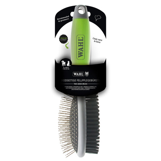 WAHL Beidseitige Fellpflegebürste – 2-in-1 Bürste Mit Ergonomischem Gel-Griff