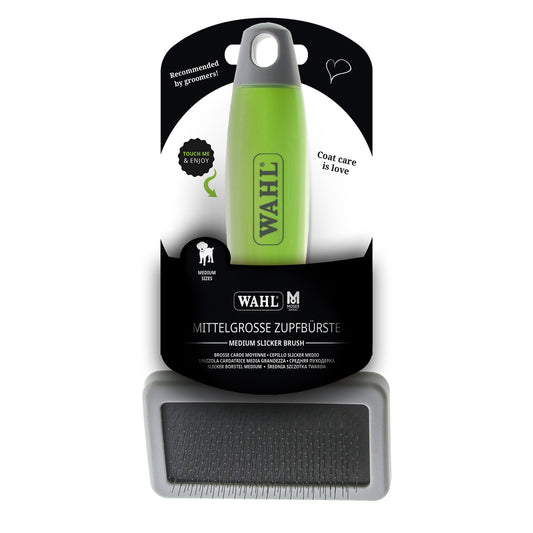 WAHL Zupfbürste Groß – Ergonomischer Gel-Griff für Effektive Fellpflege
