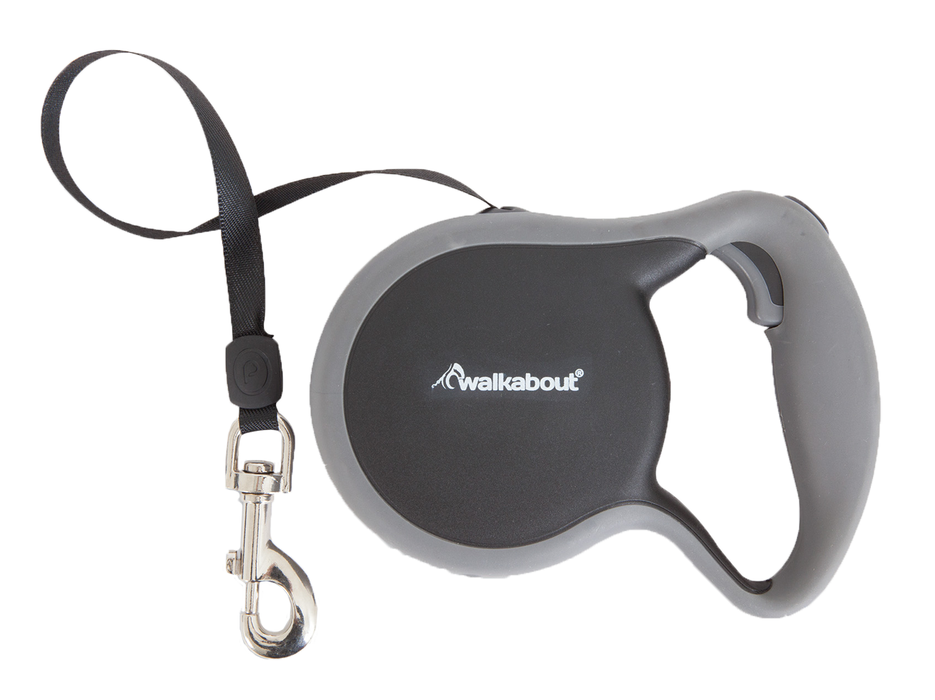 Walkabout Retractable Leine Schwarz S – Patentierter Zeigefingerknopf für Blitzschnelles Reagieren