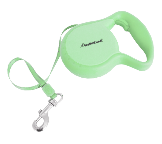 Walkabout Rückziehbare Leine Glow in the Dark L – Innovativer Softgrip Handgriff