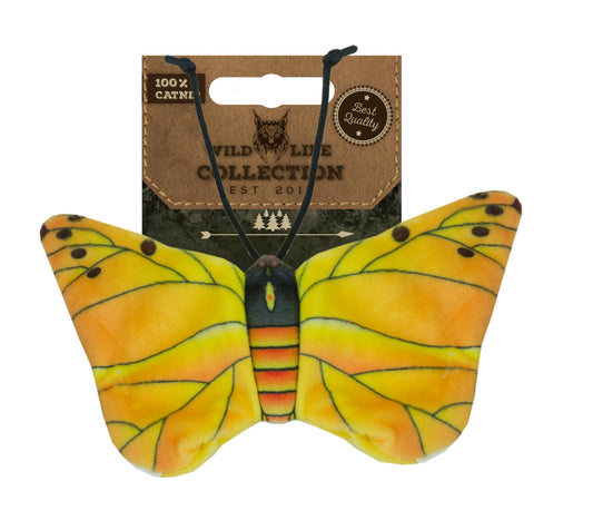 Wild Life Cat Gelber Schmetterling – Weiches Fell und Natürlicher Look