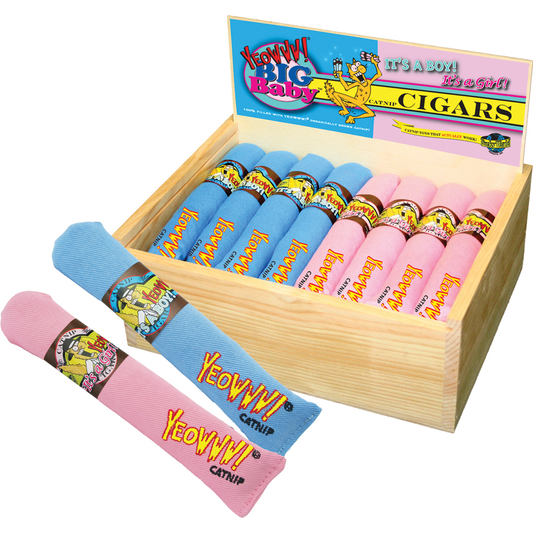 Yeowww! Cigar Box 24 St. Big Baby – Natürliches Katzenspielzeug Mit Bio-Katzenminze