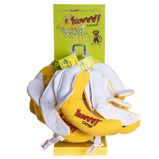 Yeowww! Chi-Cat-A Peeled Banana 12-Pack – Mit Katzenminze Gefülltes Spielzeug