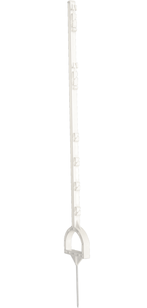 ZoneGuard Kunststoffpfahl Steigbügel 115 cm Weiss – Hohe Festigkeit und Langlebigkeit